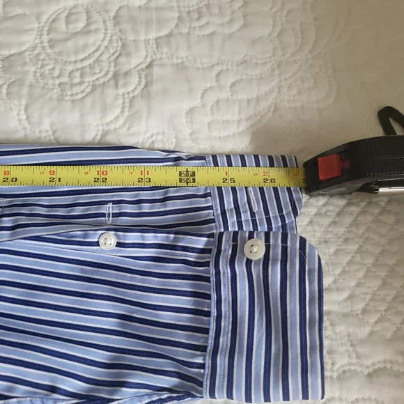 Ralph Lauren Navy Striped Button Down Shirt - Picture 11 of 14